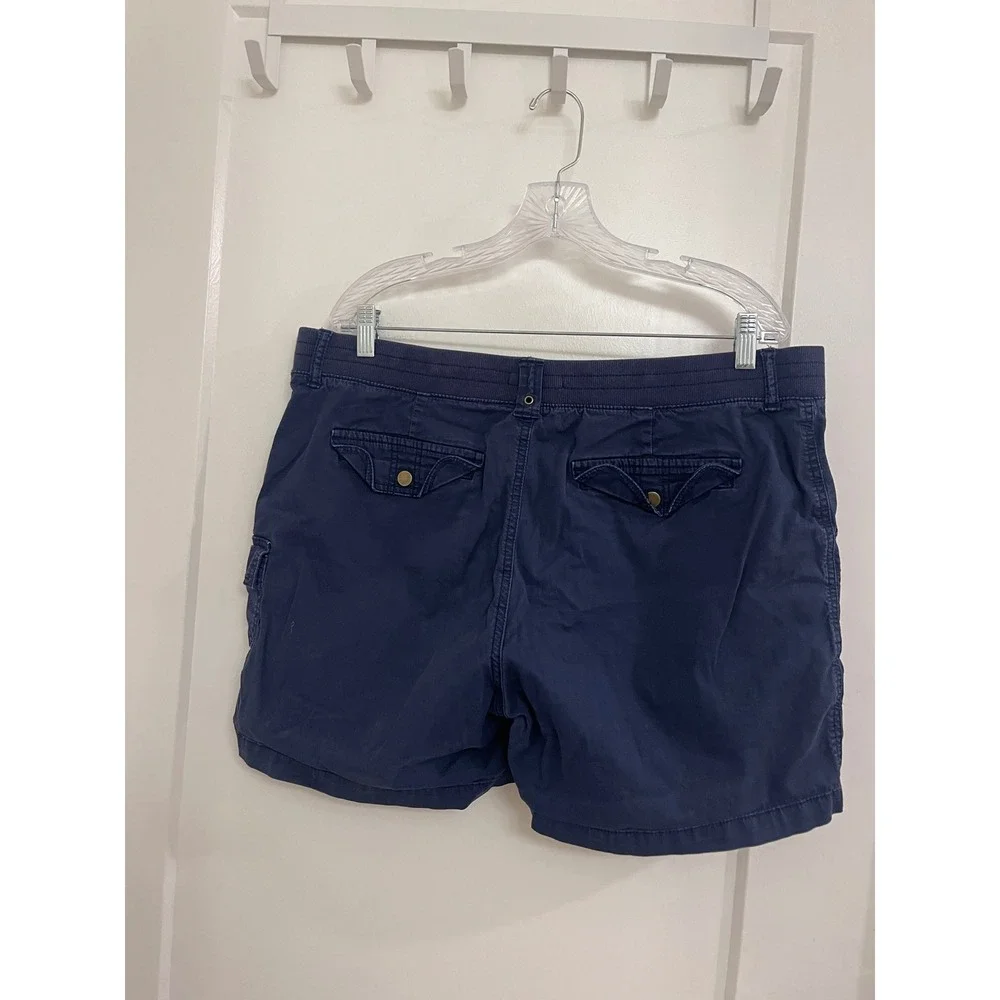 Vintage Lee Blue Cargo‎ Camo Counselor Granola 90s Navy Shorts